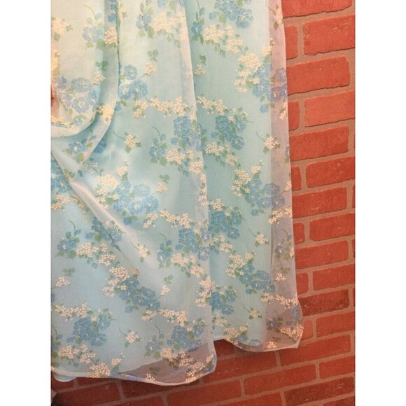 Vintage Chic Lingerie Co Womens Night Gown Dress Size M Floral Sheer Overlay Sle - Picture 6 of 9